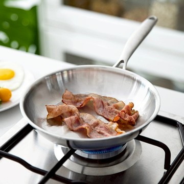 日本 霜山 不鏽鋼平底煎鍋-20cm (電磁爐IH爐可用)