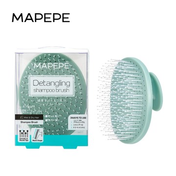 [千康嚴選]Mapepe不糾結洗髮梳1入-灰綠薄荷【網路限定】