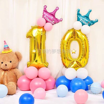 🌸可娜的夢想角落🌸[現貨]【生日歲數立柱】生日派對佈置 婚禮佈置 寶寶周歲慶祝 鋁箔氣球