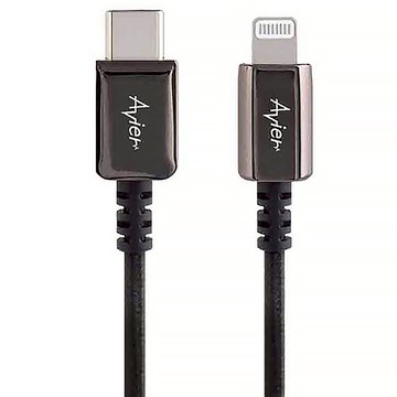 Avier AVCUCL18DC CLASSIC USB C to Lightning 編織高速充電傳輸線  1.8m  黑色  1條