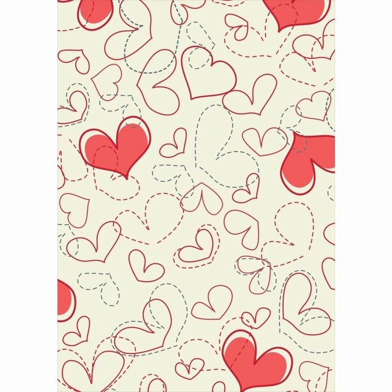 ポスター ウォールステッカー シール式 127 178mm 2l 写真 壁 インテリア おしゃれ Wall Sticker Poster ハート 赤 白 柄 通販 Lineポイント最大0 5 Get Lineショッピング