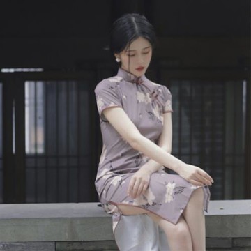 年輕款復古民國女夏改良旗袍