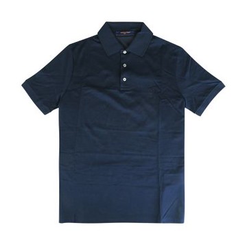 LOUIS VUITTON 1A1S8T經典LV刺繡Logo棉質珠地布短袖Polo衫(海軍藍)