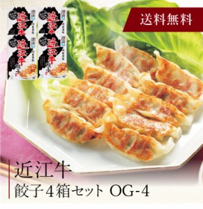 〔 近江牛餃子４箱セット OG-4 〕お取り寄せ 送料無料 内祝い 出産内祝い 新築内祝い 快気祝い ギフト 贈り物