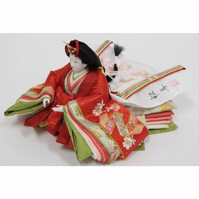 雛人形 親王平飾り 小出松寿 有職御雛 市川伯瑛頭 金彩京刺繍上 hn46