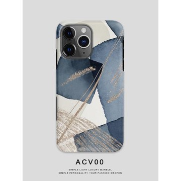 Acvoo水墨文藝線條iPhone16promax創意iPhone12Pro適用于14雙層15全包手機殼