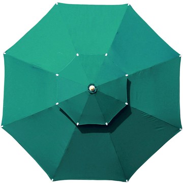 camp village 雙層八角遮陽傘  210公分 x 高度 200-230公分  綠色