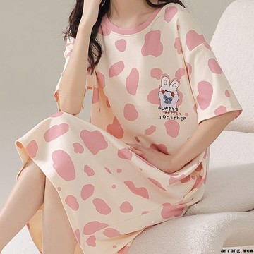 【高顏值純棉套裝】睡裙 睡衣 家居服 居家服 夏天睡衣女 純棉睡裙 100%純棉睡衣 全棉睡裙 中長款 學生睡衣 202