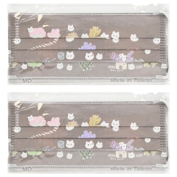 無藏生醫 suyu art 成人醫療口罩  兔子麻糬 可可棕  5片  2包