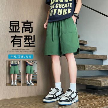 【台灣現貨】男款速乾五分褲 夏季薄款 寬鬆大碼 抽繩運動短褲 戶外沙灘 透氣速乾褲 日常休閒 冰感休閒必備