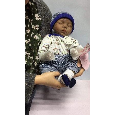 Anano Black Reborn Baby Dolls 20 inches Sleep African American