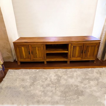 【吉迪市100%全柚木家具】ETTV001 柚木雙開門層板收納電視櫃