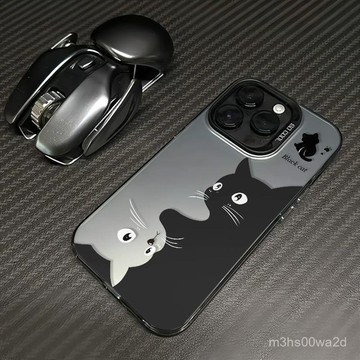 黑白貓咪 防摔 保護殼 蘋果iphone 78p xr i11 i12 13 14 15 16 pro max手機殼