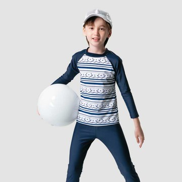 【SAINSOU 聖手牌】 二件式防曬泳裝 A662209 ( 12-18 )