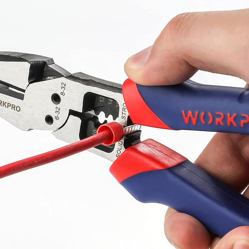 WORKPRO ペンチ 強力ペンチ 200mm 多機能 ワイヤーカッター ニッパー ストリッパー ボルトカッター 配線むき 電気工事 家庭D 通販 