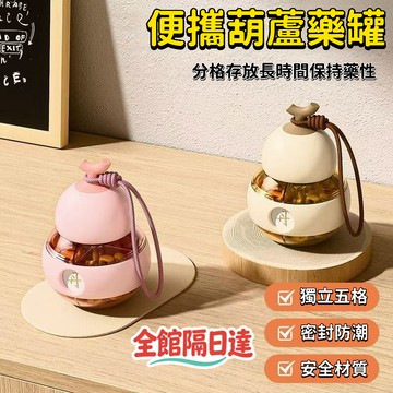 🌟臺灣出貨🌟小葫蘆便攜分格藥盒 迷你隨身藥品 防潮收納盒 藥盒 藥瓶 便攜藥盒 旅行便攜收納藥盒一日三餐食品級藥品收納盒