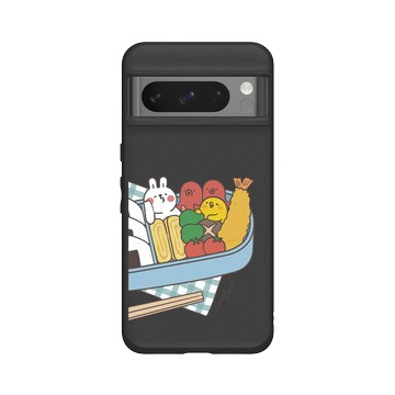Pixel 8 Pro SolidSuit 黑 - 懶散兔與啾先生 Lazy Rabbit and Mr.Chu - 便當