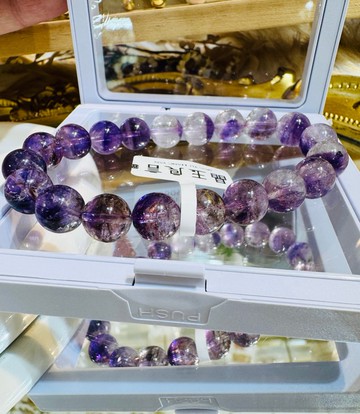 小精品濃色紫漸層紫超七9.5mm25.41g人緣淨化三輪提升自身頻率