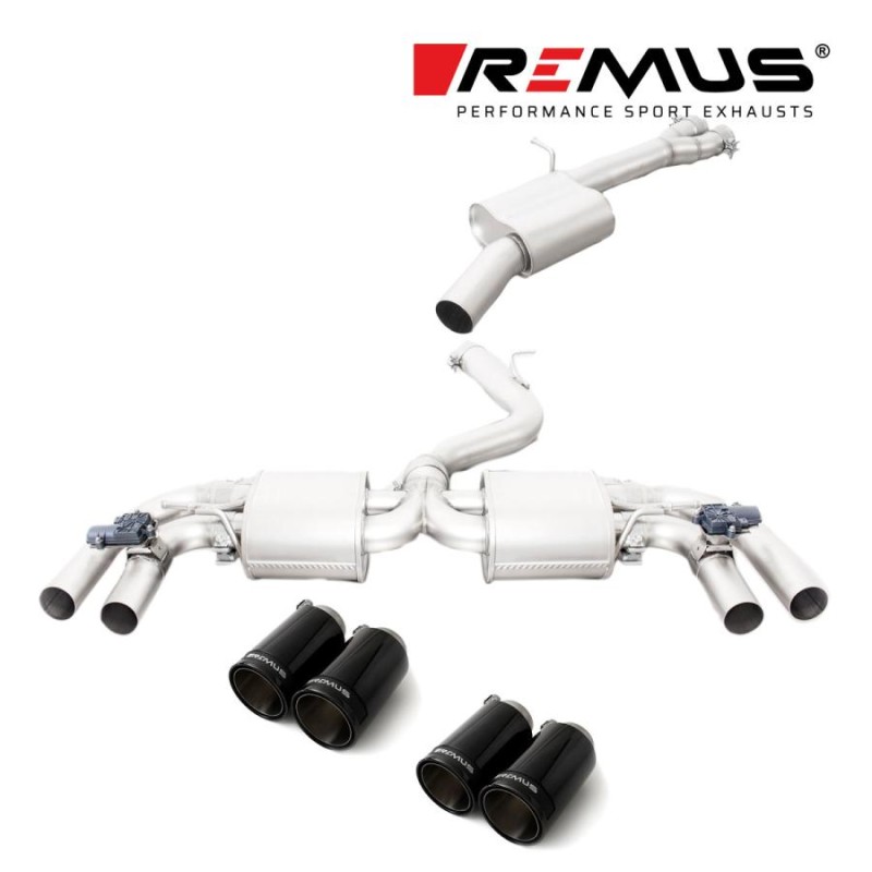 REMUSセンター+リアマフラー RS3(8V)スポーツバック 2.5用 Φ84