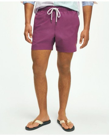 Brooks Brothers Men's 5" Stretch Swim Trunks | Purple | Size Large