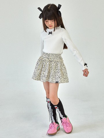 Dot Leopard Print Cotton Standard Fit Skirt [LEOPARD] (S-JM)