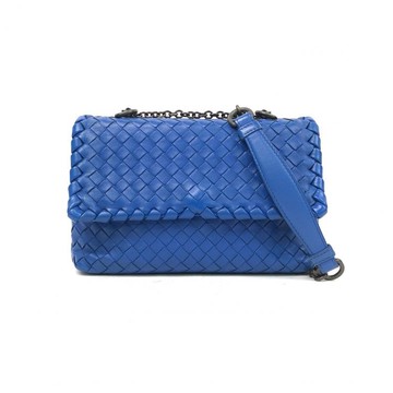 bottega veneta藍色編織羊皮鍊條包
