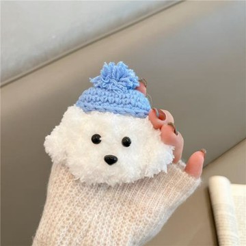 可愛毛絨耳機套airpods1耳機套pro2保護殼airpods3藍牙耳機保護套
