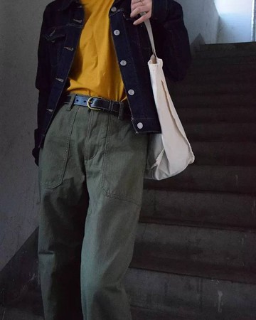 手工復古女士港風牛仔百搭簡約褲帶皮帶