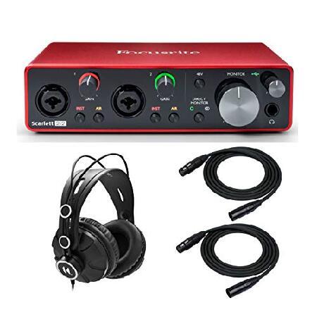 Focusrite Scarlett 2i2 3rd Gen 2x2 USB Audio Interface Bundled with Headphones and XLR Cables (4 Items)　並行輸入