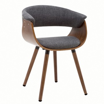 整新品010501梅琳達曲木餐椅-灰色(木質部份損傷)