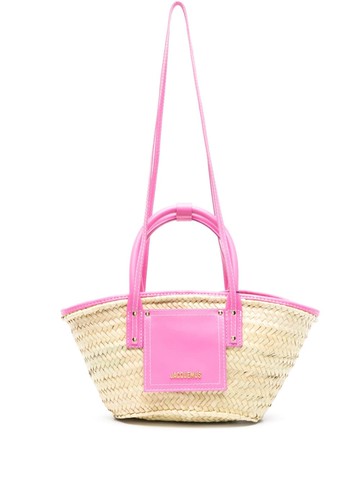 Jacquemus - Le Petit Panier Soli tote bag - women - Calf Leather/Natural Fibres - One Size - Neutrals