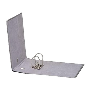 同春牌 F75S 2孔拱型夾 318x285mm 100%再生灰紙板 鐵邊 高度70mm  雲石紋 灰黑色  12個