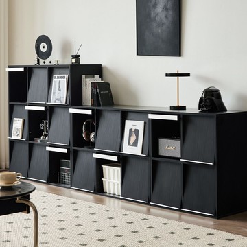 置物架 儲物櫃 收納櫃 實木書柜書架靠墻柜子儲物柜自由組合格子柜置物柜小戶型收納柜子 八折下殺wy28