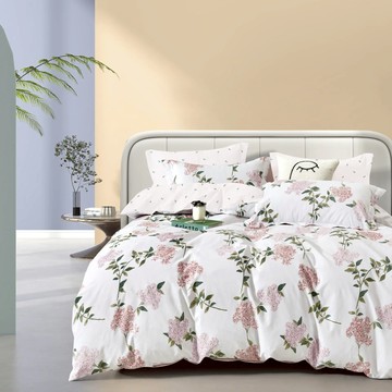 ROXETTE 精梳棉印花 雙人全套床組#557映薇