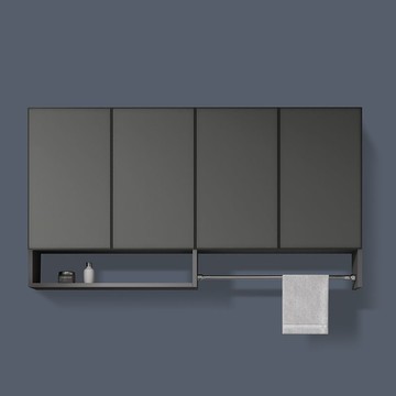 吊櫃 定制太空鋁一體陽臺洗衣機吊柜洗衣柜掛柜掛墻式儲物柜收納壁柜