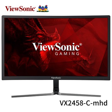 ViewSonic 優派 VX2458-C-mhd 24型 144Hz VA 1800R 曲面 電競 液晶 螢幕 顯示器