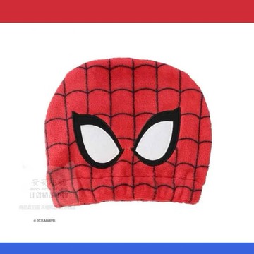 日本✈ A484 市面少有 迪士尼 蜘蛛人 乾髮帽 MARVEL 漫威英雄 浴帽 包髮帽 擦髮巾 吸水浴帽 造型帽