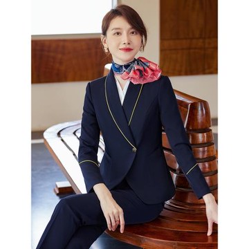 高端空姐制服女職業套裝馬甲裙早春足療技師酒店前臺美容師工作服