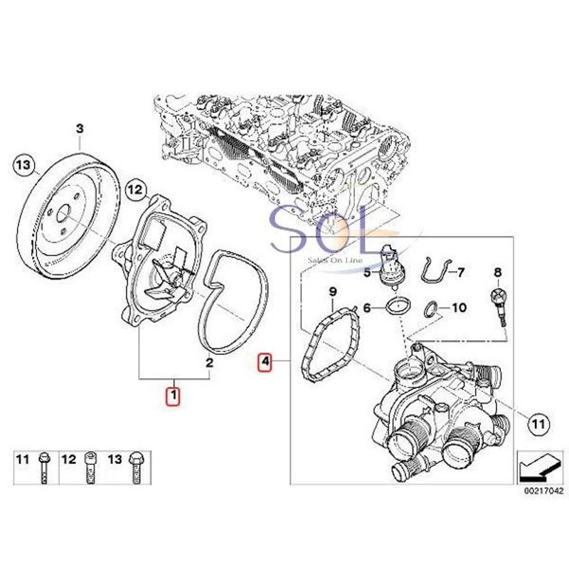 BMW MINI R55 R56 R57 R58 R59 R60 R61 ウォーターポンプ