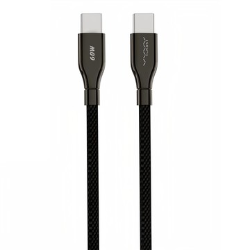 VYVYLABS 硬核系列 雙Type-C快充數據線  PD60W  適用於iPhone 15系列  MacBook Air 13  iPad Pro 2021  1m  深空灰  1個