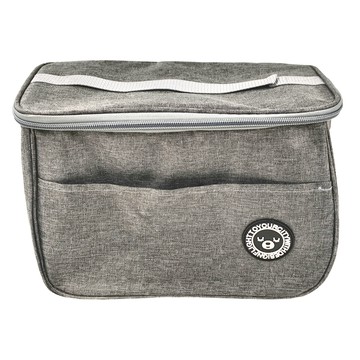 方形保溫便當袋  加厚陽離子牛津布  灰色/藏青  26 x 17 x 18cm  2個