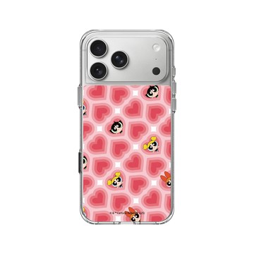iPhone 17 Pro Max Clear Case（相機按鈕） 透明 - The Powerpuff Girls 飛天小女警 - 愛心圖案