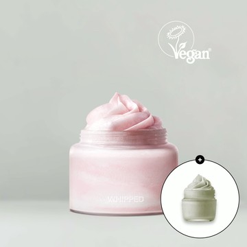 WHIPPED 草莓香草奶油潔面乳罐裝 80g 贈艾草茶樹潔面乳 25ml 官方旗艦店