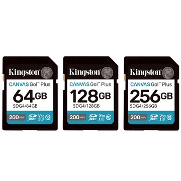 Kingston金士頓Canvas GoPlus UHS-I U3 V30 4K SD記憶卡64GB128GB256GB