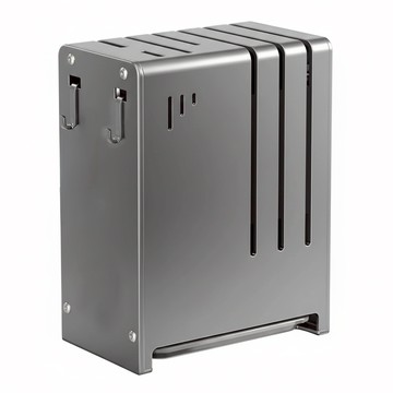 couselect 不鏽鋼刀架 廚房置物架/刀具收納架/瀝水架/菜刀架/常規刀架 檯面/壁掛兩用 18.3 x 11 x 24cm  1個  銀色