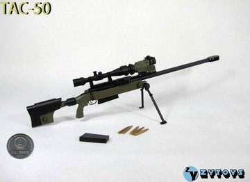 ZY TOYS 1/6塑料模型 幾厘米大小 TAC 50 狙擊步槍兵人散件