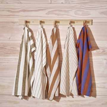 OYOY｜Kurin 有機棉條紋茶巾2入組