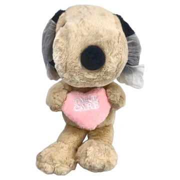 PEANUTS 史努比 絨毛玩偶 史努比抱愛心 3歲以上  30cm  卡其色  1個