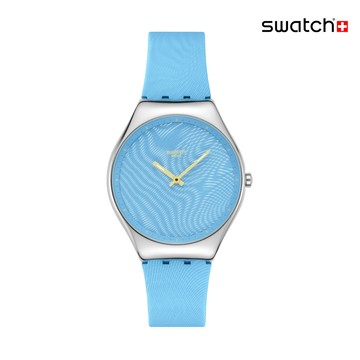 Swatch IRIDESCENTLY BLUE 金屬手錶/超薄手錶/瑞士製造 SYXS164(38mm)【官方旗艦店】