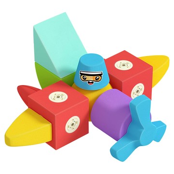 kidmate 孩子王 EVA磁力積木初階款 wlh-825  混合顏色  1套